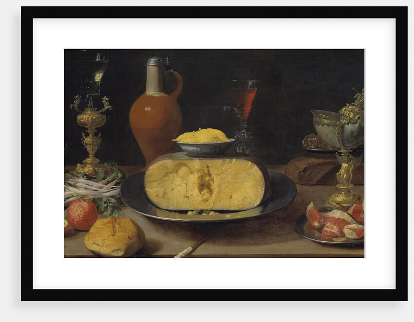 Breakfast Still Life with Cheese and Goblet by Anonymous