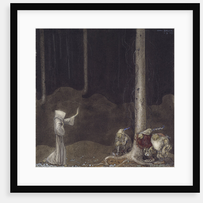 Brother Martin and Three Trolls, 1913 by Anonymous