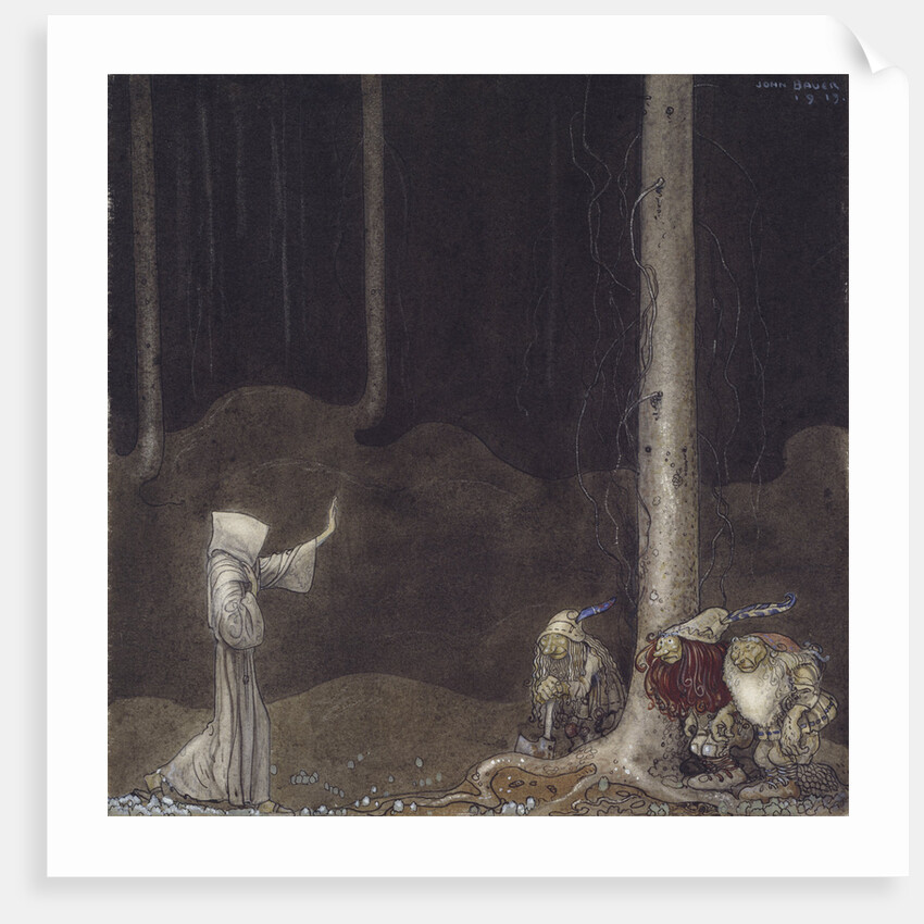 Brother Martin and Three Trolls, 1913 by Anonymous