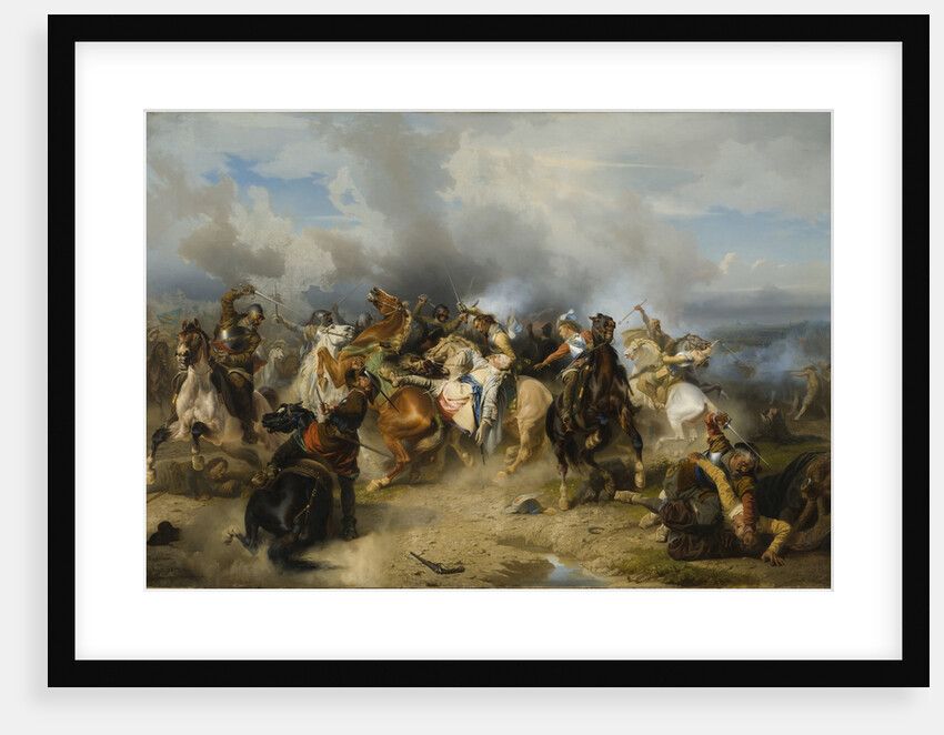 Death of King Gustav II Adolf of Sweden at the Battle of Lützen on 6 November 1632, 1855 by Anonymous
