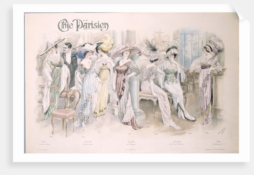 Chic Parisien. Fashion plate, 1910s by Anonymous