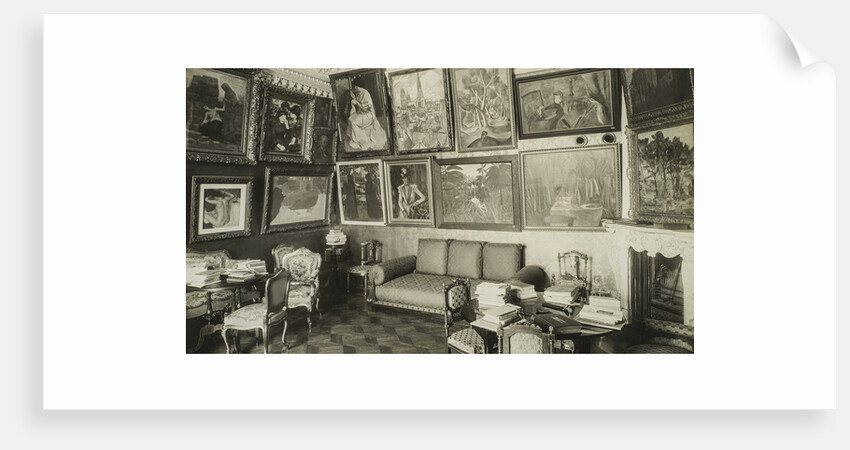 The music room in the Shchukins house with works by Degas, Maurice Denis and Henri Rousseau, 1913-1 by Anonymous