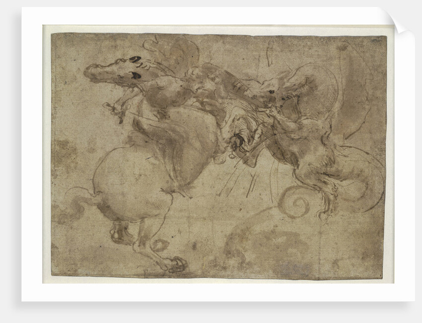 The Dragon fight, ca 1479 by Anonymous
