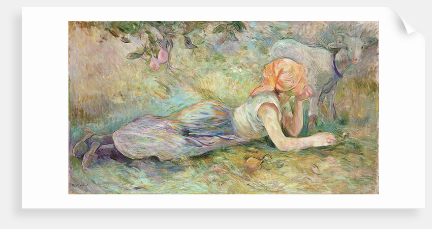 Reclining shepherdess, 1891 by Anonymous