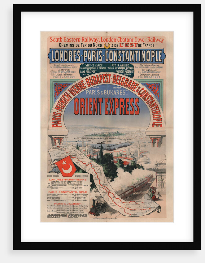 Poster advertising the Orient Express, 1888 by Anonymous