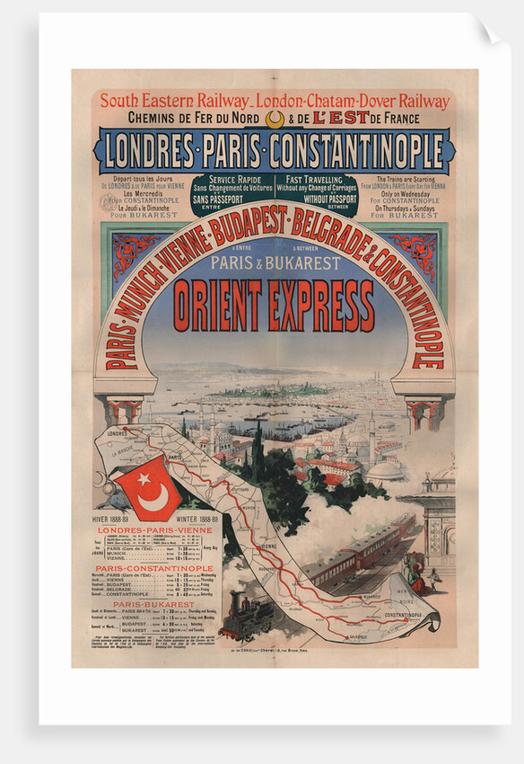 Poster advertising the Orient Express, 1888 by Anonymous