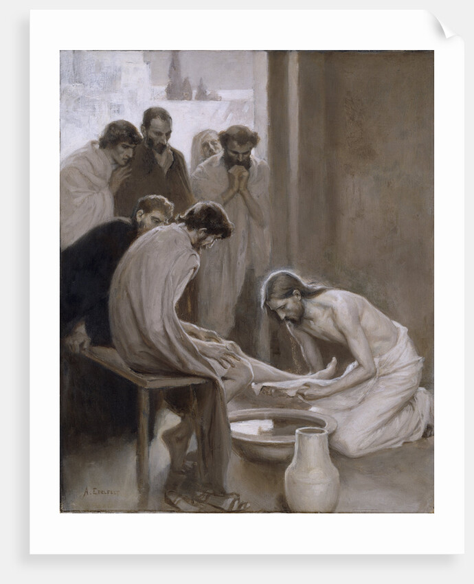Christ washing the Feet of the Disciples, 1898 by Anonymous