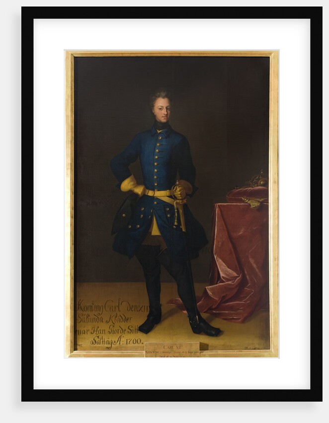 Portrait of the King Charles XII of Sweden by Anonymous
