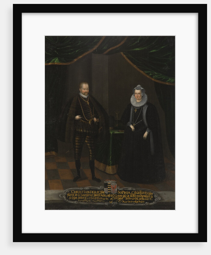 Portrait of Christian I, Elector of Saxony and Sophie of Brandenburg, Electr by Anonymous