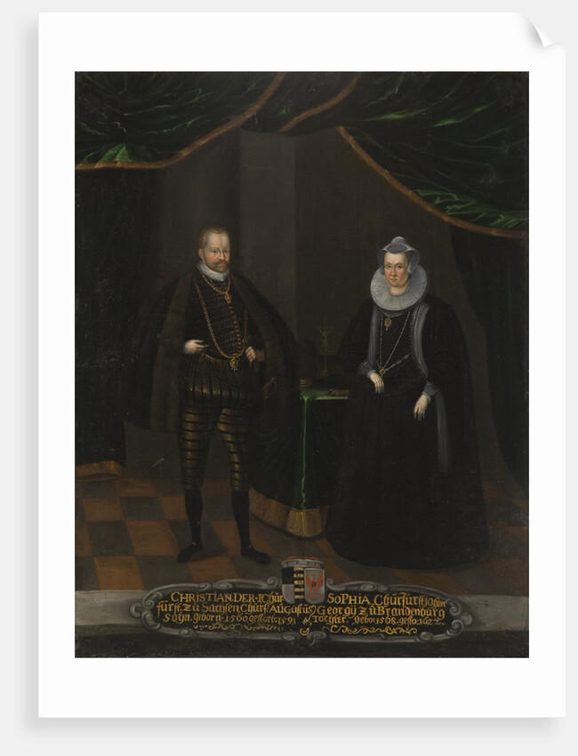 Portrait of Christian I, Elector of Saxony and Sophie of Brandenburg, Electr by Anonymous