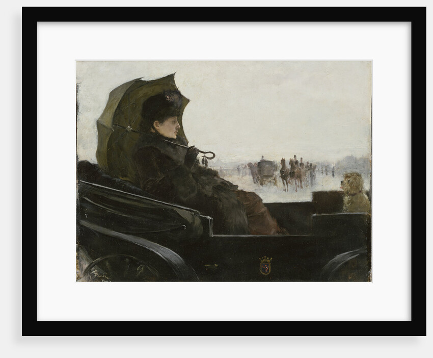 Lady in a landau carriage, Paris, 1882-1883 by Anonymous