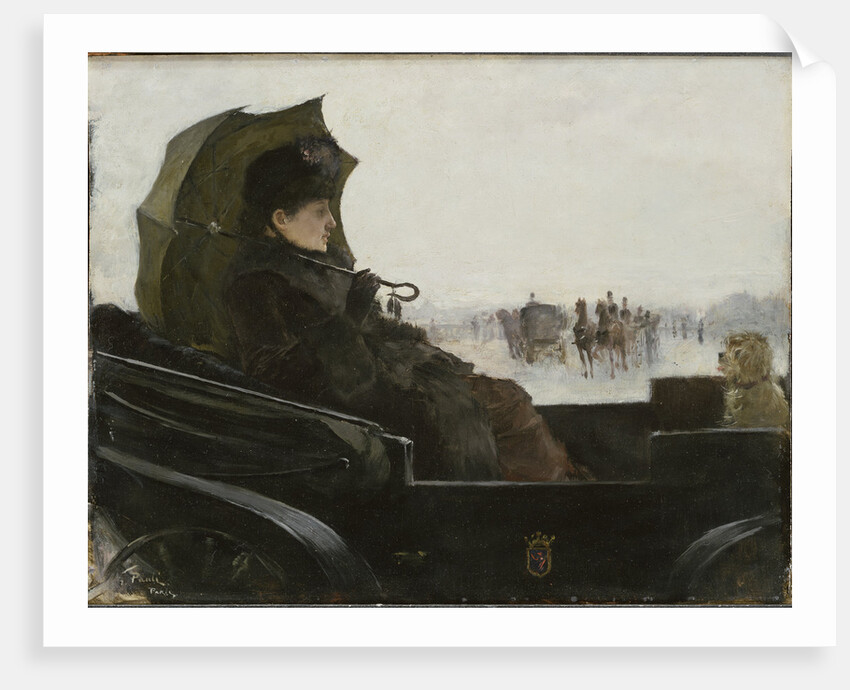 Lady in a landau carriage, Paris, 1882-1883 by Anonymous