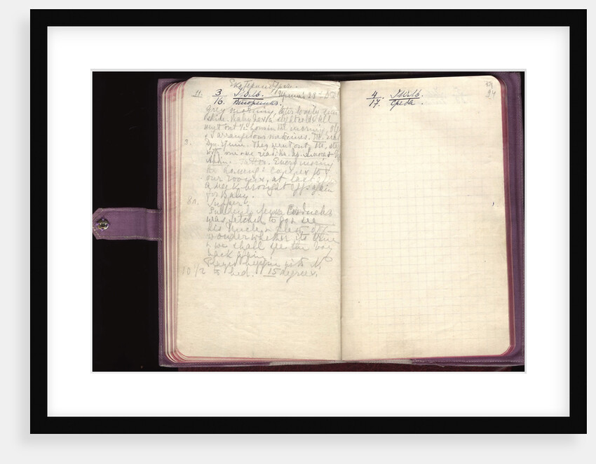 Last page from last diary of Empress Alexandra Fyodorovna, 1918 by Anonymous