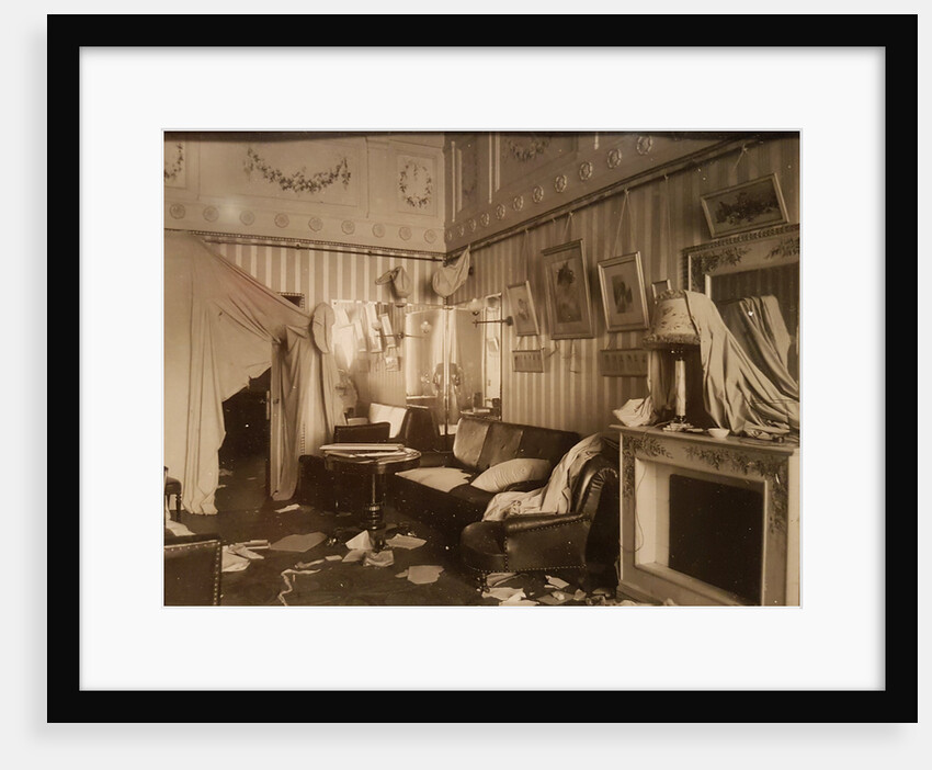 Boudoir of Empress Alexandra Fyodorovna after the Storming the Winter Palace, 1917 by Anonymous