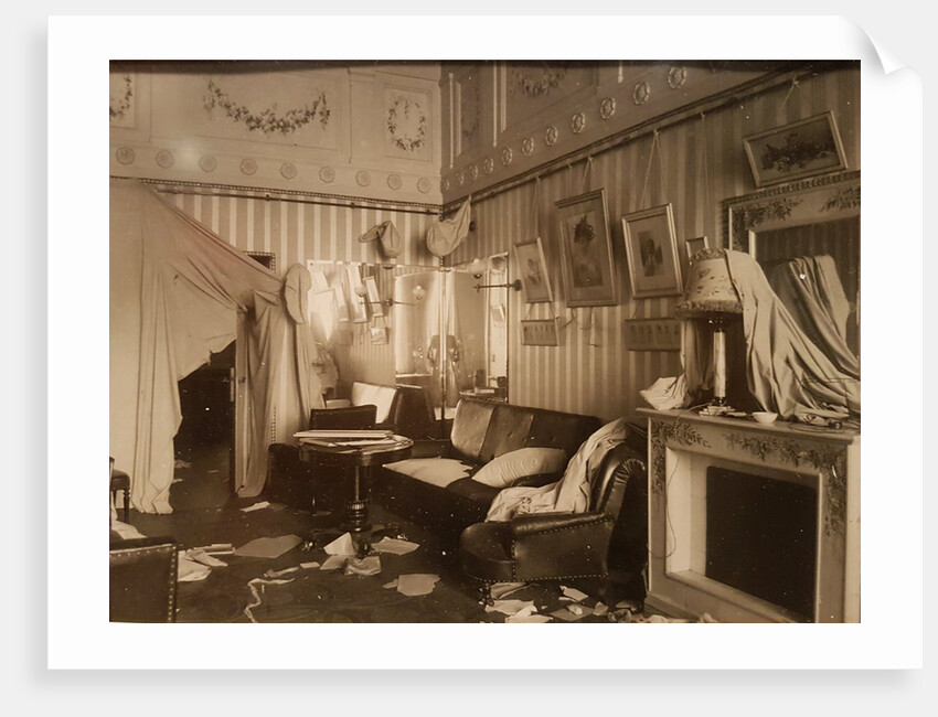 Boudoir of Empress Alexandra Fyodorovna after the Storming the Winter Palace, 1917 by Anonymous