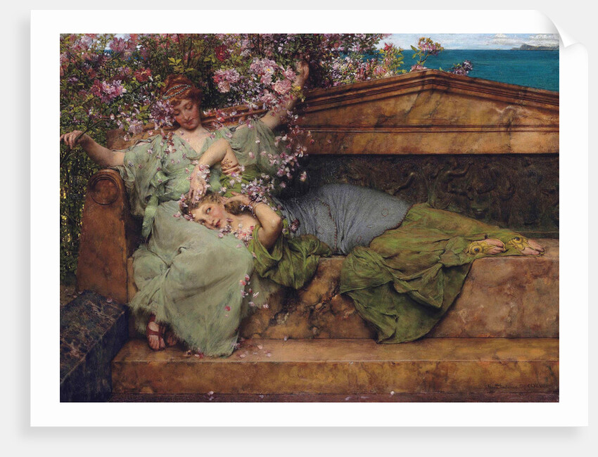 In a rose garden, 1890 by Anonymous