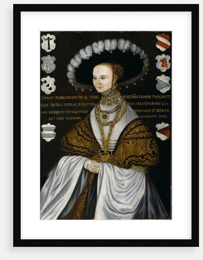 Portrait of Margareta Eriksdotter Vasa, sister of king Gustav I of Sweden, 1528 by Anonymous