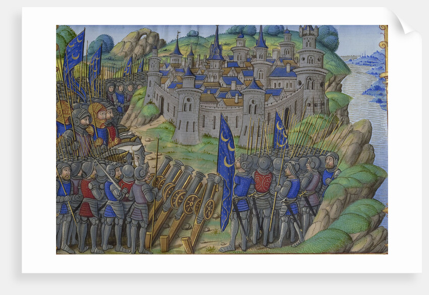 Hannibals army at the city of Naples. Miniature from: Vie dHannibal by Plutarch, 16th century by Anonymous