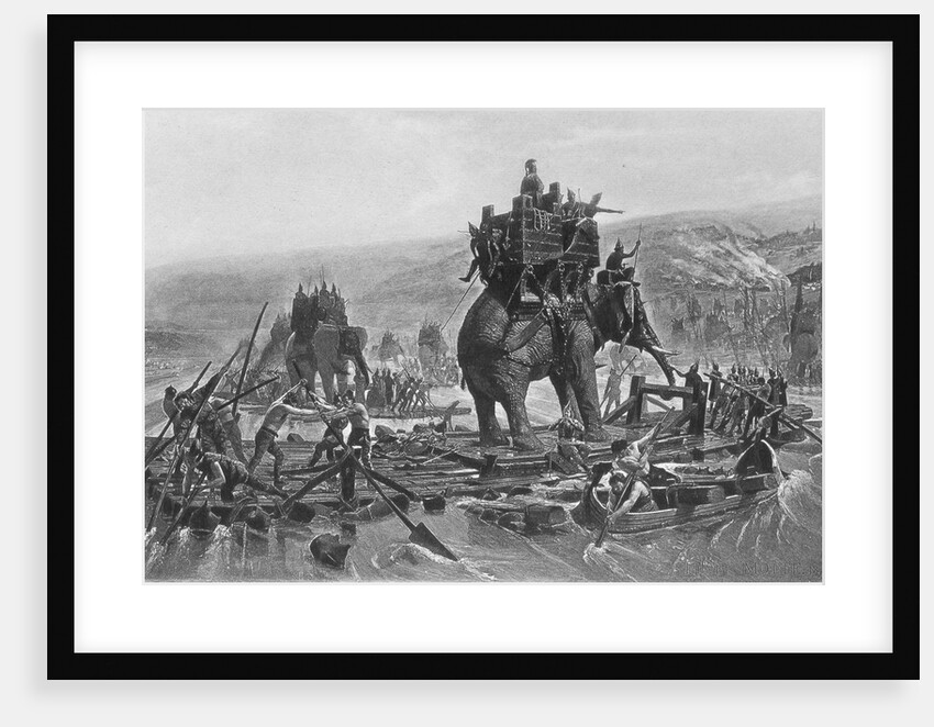 Hannibal crossing the Rhone, 1878 by Anonymous