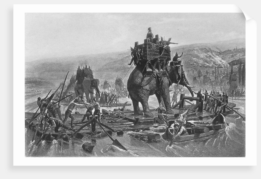 Hannibal crossing the Rhone, 1878 by Anonymous