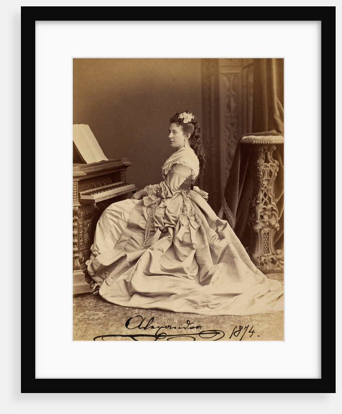 Portrait of Grand Duchess Alexandra Iosifovna of Saxe-Altenburg, 1874 by Anonymous