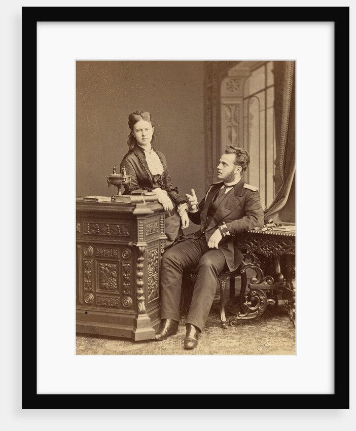 Portrait of Grand Duchess Maria Alexandrovna of Russia and Grand Duke Alexei Alexandrovi by Anonymous
