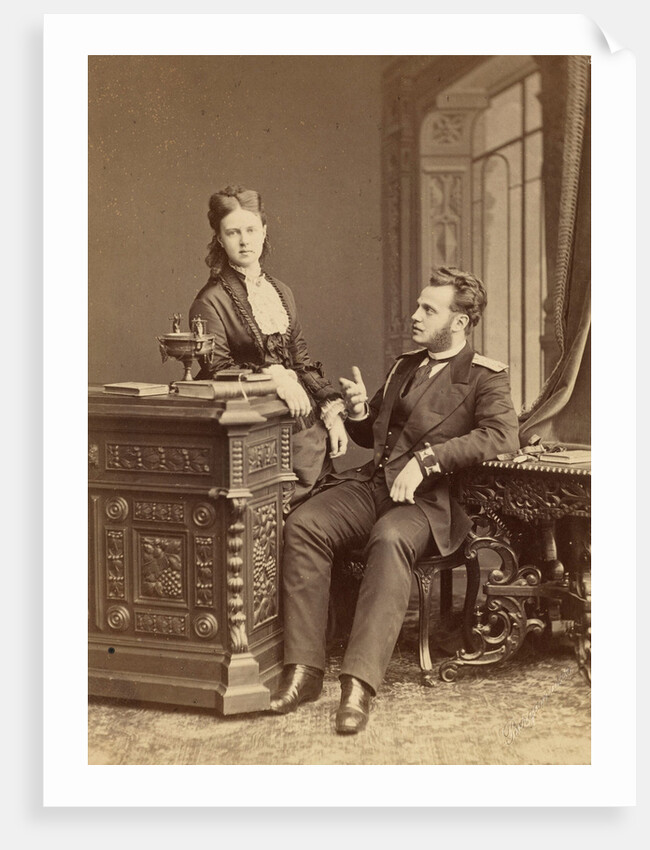 Portrait of Grand Duchess Maria Alexandrovna of Russia and Grand Duke Alexei Alexandrovi by Anonymous