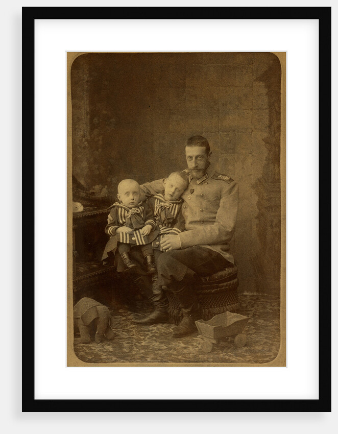 Grand Duke Constantine Constantinovich of Russia with sons, John Konstantinovich and Gabriel Konstan by Anonymous