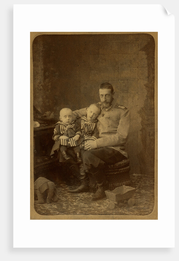 Grand Duke Constantine Constantinovich of Russia with sons, John Konstantinovich and Gabriel Konstan by Anonymous