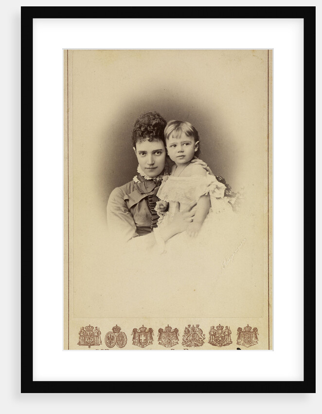 Grand Duchess Maria Fyodorovna, Princess Dagmar of Denmark with Daughter Xenia Alexandro by Anonymous