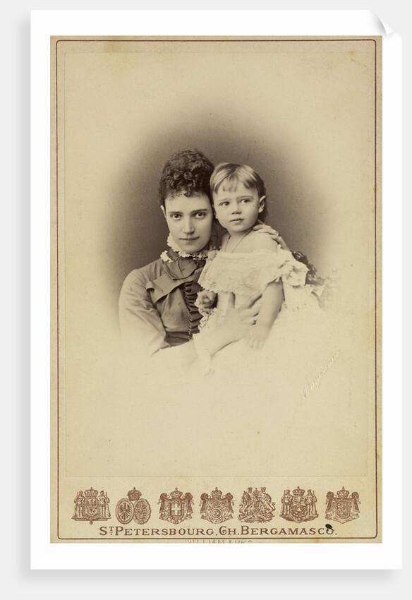 Grand Duchess Maria Fyodorovna, Princess Dagmar of Denmark with Daughter Xenia Alexandro by Anonymous
