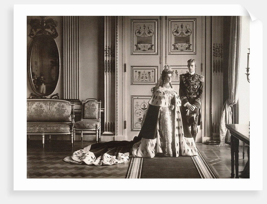 Grand Duchess Maria Pavlovna and Prince Wilhelm, Duke of Södermanland. Wedding photo in Catherine Pa by Anonymous