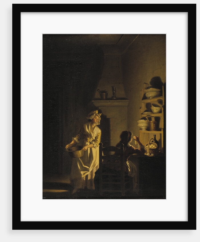 Testing Eggs. Interior of a Kitchen by Anonymous