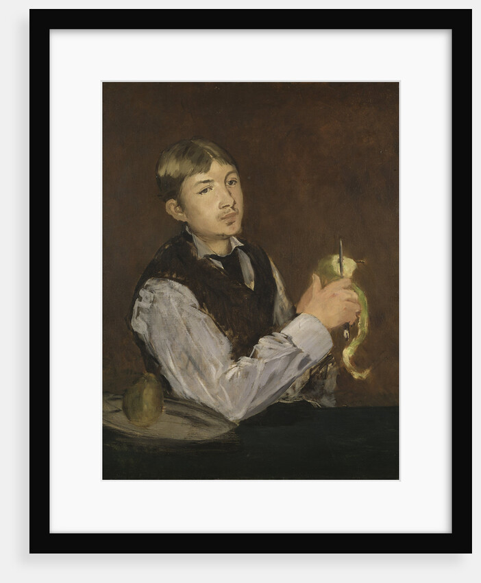 Young Boy Peeling a Pear by Anonymous