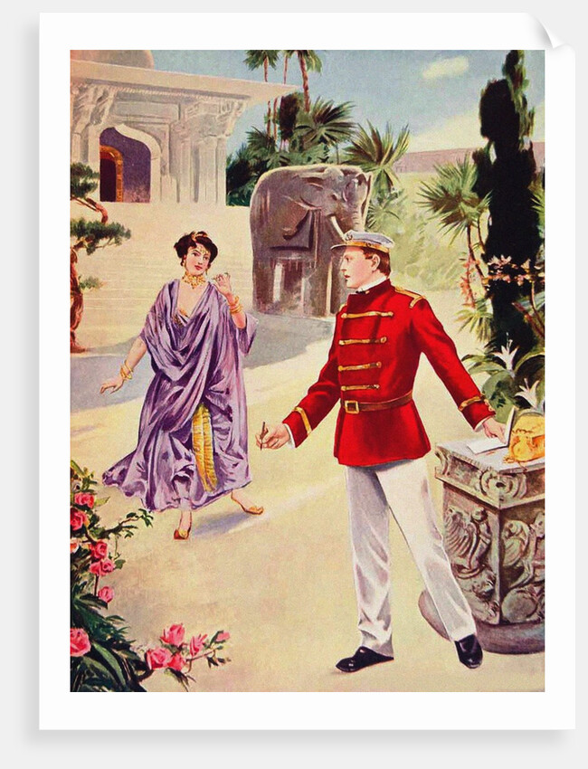 Scene from the Opera Lakmé by Léo Delibes. Act I, 1899 by Anonymous