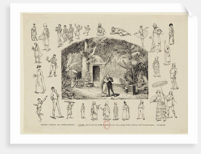 Opera Lakmé by Léo Delibes in the Théâtre national de lopéra-comique, 1883 by Anonymous