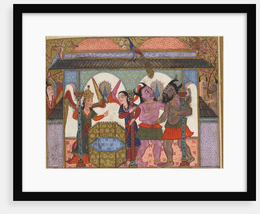 THe Jinns. Miniature from a ottoman manuscript, 1582 by Anonymous