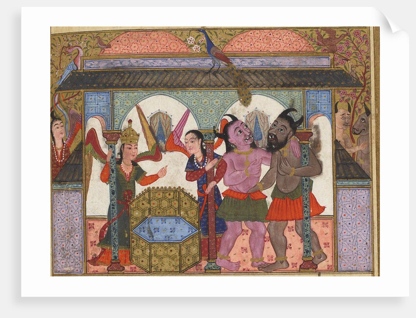 THe Jinns. Miniature from a ottoman manuscript, 1582 by Anonymous