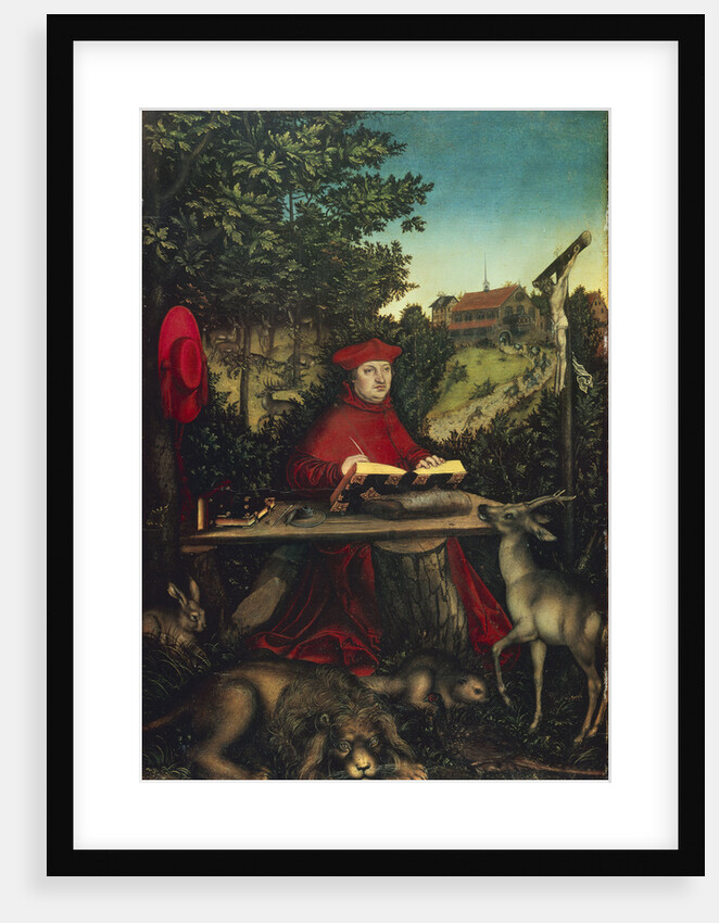 Cardinal Albrecht of Brandenburg as Saint Jerome, 1527 by Anonymous