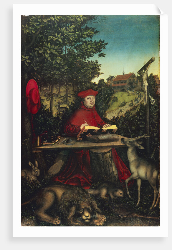 Cardinal Albrecht of Brandenburg as Saint Jerome, 1527 by Anonymous