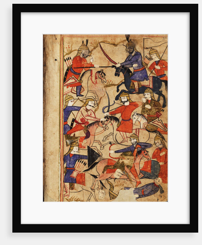 Illustration to the epic poem The Knight in the Panthers Skin by Shota Rustaveli, 17th century by Anonymous