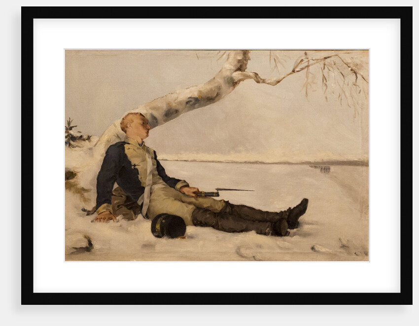 Wounded Warrior in the Snow, 1880 by Anonymous