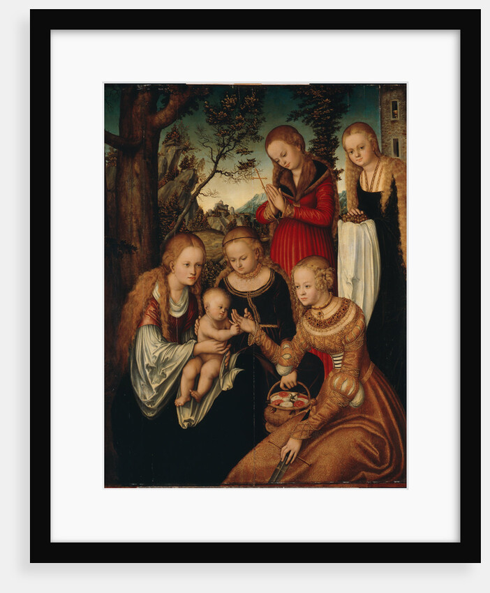 The Virgin and Child with Saints Catherine, Dorothy, Margaret and Barbara (so-called Marriage of St by Anonymous