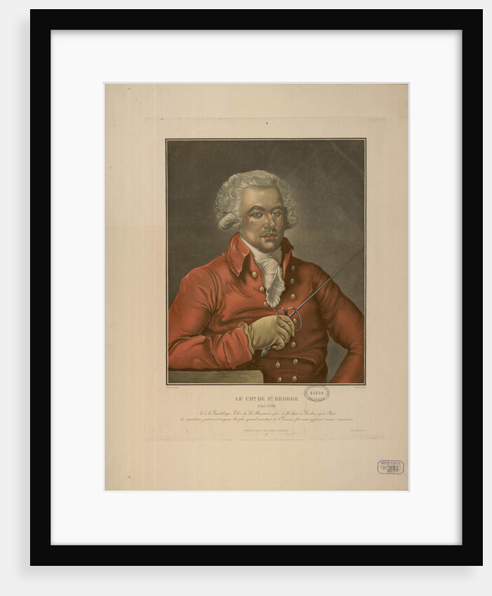 Portrait of Joseph Bologne, Chevalier de Saint-Georges, c. 1780 by Anonymous