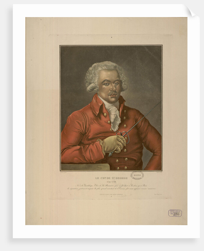 Portrait of Joseph Bologne, Chevalier de Saint-Georges, c. 1780 by Anonymous