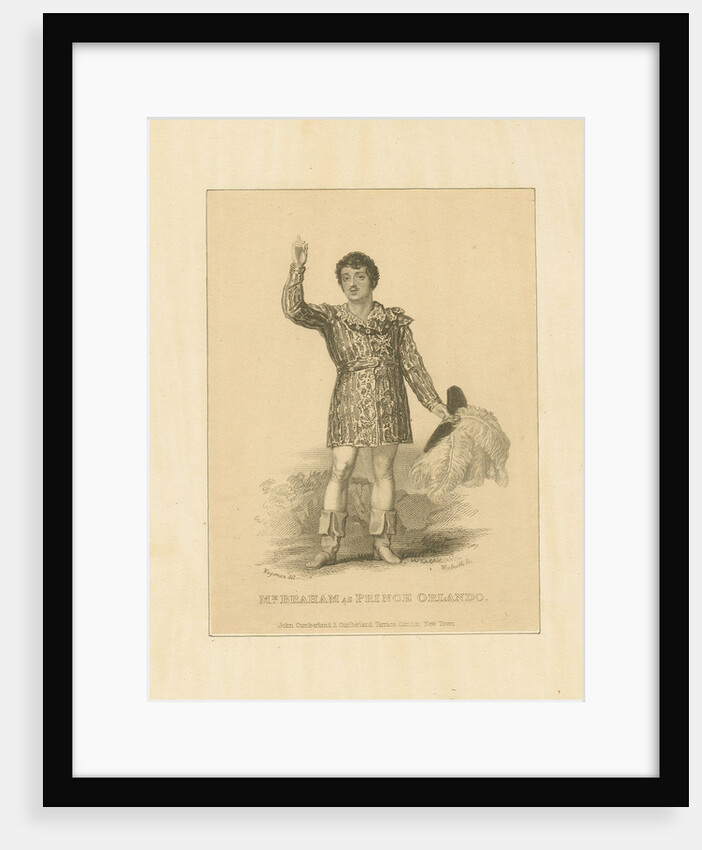 John Braham as Prince Orlando, 1828 by Anonymous