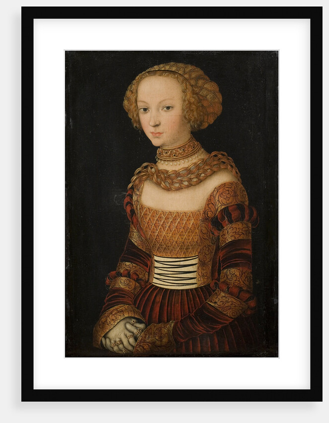 Portrait of a young woman. (Princess Emilie of Saxony?), ca 1537 by Anonymous