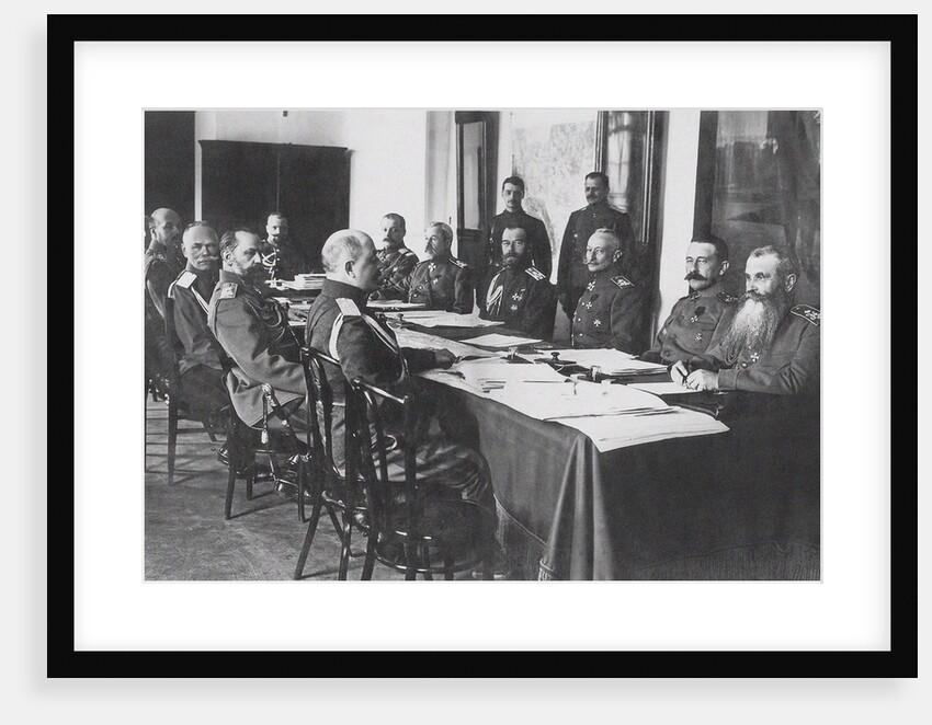 Meeting at the Headquarters (Stavka) of the Commander-in-chief of the Russian Imperial Army in Mogil by Anonymous