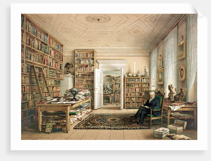 Alexander von Humboldt at his Library, 1856 by Anonymous