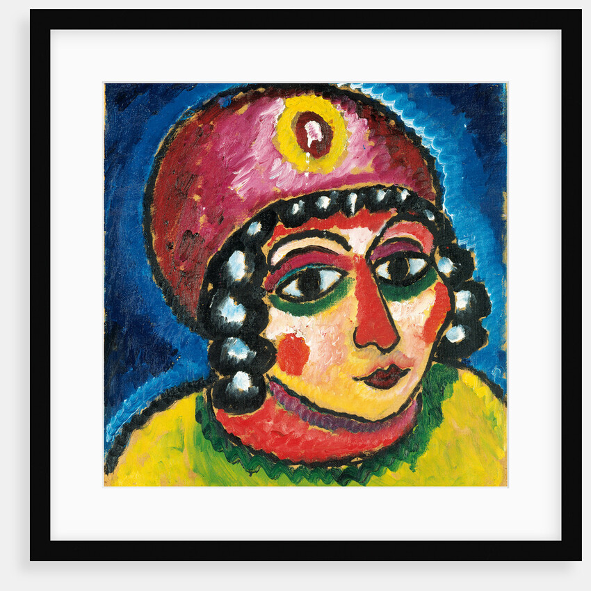 Girls Head with Red Turban and Yellow Clasp (Barbarian Princess), c. 1912 by Anonymous